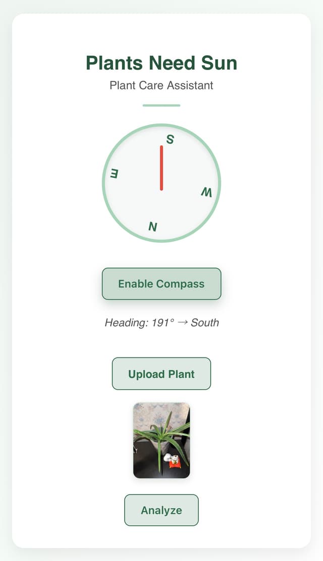Activate Compass + Upload Plant